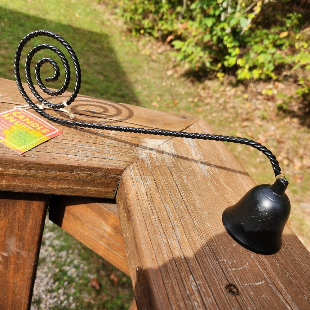 Black Swirl Wrought Iron Candle Snuffer NEW WITH TAGS